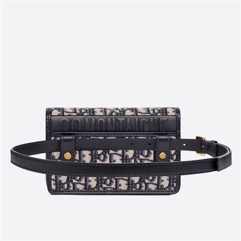 DIOR 30 Montaigne 2-in-1 Pouch. Original Quality Pouch including gift box, care book, dust bag, authenticity card. This pouch depicts a versatile design that features a 'CD' element at the front to capture the signature look of the 30 Montaigne line. A single interior compartment is accented by 4 card slots, 1 zip pocket, and 2 patch pockets. The piece can be worn as a belt, over the shoulder, crossbody, or carried as a clutch.