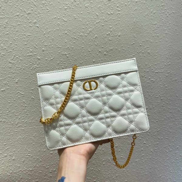DIOR Caro Zipped Pouch With Chain.