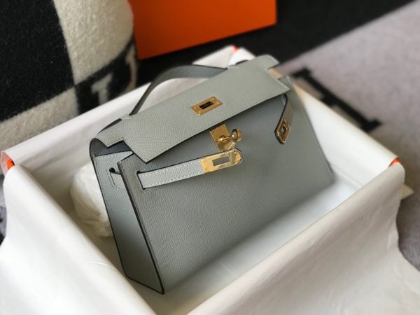 HERMÈS Mini Kelly Pochette In Epsom Leather.