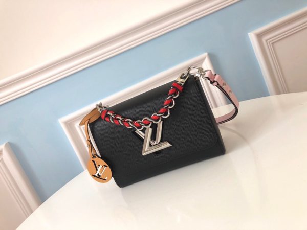 LOUIS VUITTON TWIST Medium Model. Original Quality Bag including gift box, care book, dust bag, authenticity card. For Fall 2019, the Twist MM handbag comes in Epi leather with a braided handle and removable LV Initials charm, echoing the initials of the emblematic LV twist-lock. The luxurious braided handle enables hand-carry whilst the removable leather strap allows the Twist to be carried over the shoulder or cross-body.