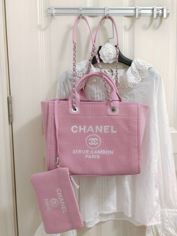 CHANEL Maxi Small Shopping Bag. Original Quality Bag including gift box, care book, dust bag, authenticity card. Luxuriously stylish and chic, this Chanel bag can carry all your essentials and other shopping items. This one is attention grabbing due to its large size and uniquely fun style. The logo comes in white lettering, proudly displaying that it’s a Chanel bag. The interwoven chained shoulder straps and the handles are two practical things you shouldn’t dare miss. Yes, it means you can carry it by the hand or over the shoulder. And just like your high-fashion denim jeans, this new oversized bag is made from denim, which means its durable, strong and easy to maintain.