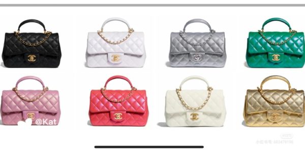 CHANEL 20 New Classic Mini Flap Bag With Handle. Original Quality Bag including gift box, care book, dust bag, authenticity card. This chic petite shoulder bag is crafted of luxurious shimmery lambskin leather. The crossbody bag features a long adjustable chain-link leather threaded shoulder strap and front flap with a CC turn lock. The flap opens to an interior of matching leather with zipper and patch pockets. Enjoy this fabulous bag for everyday essentials or special events.