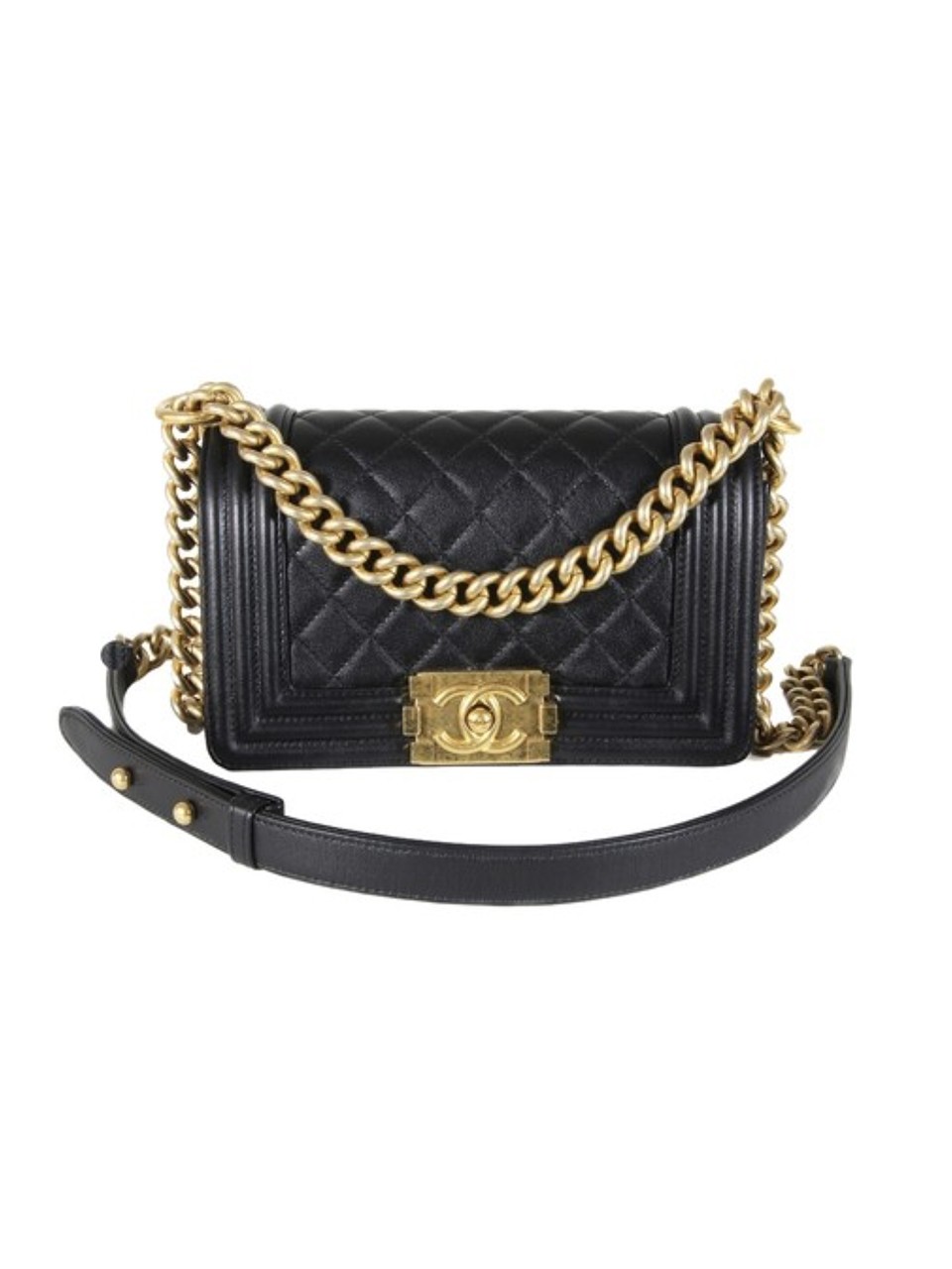 CHANEL 'Boy' Diamond Quilted Leather Flap Bag. Original Quality Bag including gift box, care book, dust bag, authenticity card. Created by Karl Lagerfeld, the iconic design owes its name to Gabrielle Chanel's first love, Boy Capel. This Chanel Boy Flap Bag Quilted is every woman's dream. Crafted from calfskin leather, the bag features Chanel's signature diamond quilting, chunky chain link strap with leather shoulder pad, and metal-tone hardware accents. Its CC Boy logo closure opens to a fabric-lined interior with slip pocket perfect for daily essentials. A sought-after, luxurious accessory.