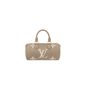 LOUIS VUITTON Papillon BB Bag. Original Quality Bag including gift box, care book, dust bag, authenticity card. The House’s historic Papillon bag is now offered in an adorable BB size. Crafted from Monogram Empreinte leather, this two-tone model features an oversized embossed motif and is accessorised with a cute matching coin purse. Fitted with a wide, removable jacquard strap and two classic Toron top handles, the bag can be carried in several stylish ways.