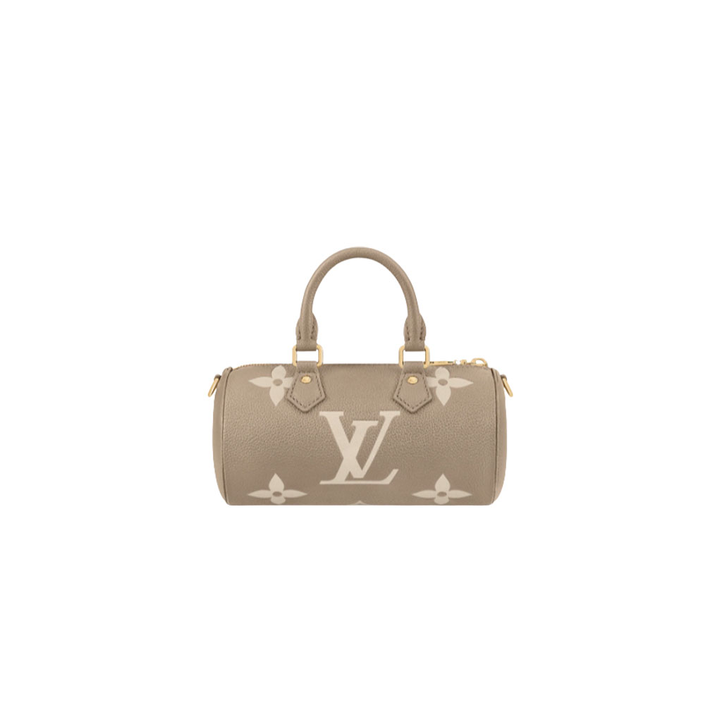 LOUIS VUITTON Papillon BB Bag. Original Quality Bag including gift box, care book, dust bag, authenticity card. The House’s historic Papillon bag is now offered in an adorable BB size. Crafted from Monogram Empreinte leather, this two-tone model features an oversized embossed motif and is accessorised with a cute matching coin purse. Fitted with a wide, removable jacquard strap and two classic Toron top handles, the bag can be carried in several stylish ways.