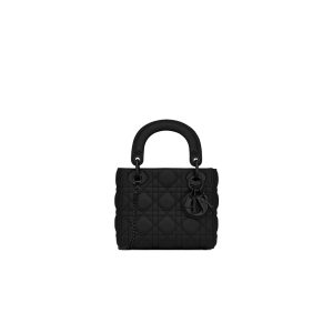 DIOR Mini ‘Lady DIOR’ Bag. Original Quality Bag including gift box, care book, dust bag, authenticity card. This Mini bag epitomizes Dior's vision of elegance and beauty. Sleek and refined, the timeless yet relevant style is crafted in calfskin/lambskin with Cannage stitching, creating the instantly recognizable quilted texture. The metal 'D.I.O.R.' charms further embellish the silhouette. Featuring a removable chain shoulder strap, this bag is the ideal evening companion.