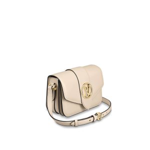 LOUIS VUITTON Pont 9. Original Quality Bag including gift box, literature, dust bag, authenticity card. The structured yet curved lines of the LV Pont 9 handbag are fashioned from smooth leather. The LV Circle, a classic House signature reinterpreted by Nicolas Ghesquière, adorns the bag’s flap and the adjustable strap’s buckle. Hidden features such as a colored leather lining and Monogram Flower magnetic closure on the flap’s underside bring subtle sophistication.