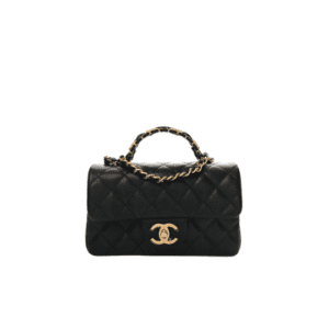 Mini Handy CC Flap Bag. Authentic quality luxury bag crafted in genuine leather comes with authenticity card, dust bag and gift bag. Small in Size, Grand in Glamour — The Essence of Elegance. Petite yet powerful, the Caviar Quilted Mini Handy CC Flap embodies timeless sophistication. Crafted from signature caviar leather with classic diamond quilting, this bag exudes refined elegance in every stitch. The design features a structured top handle and a leather-threaded chain strap, offering versatile styling from hand-carry to crossbody. Gold-plated CC details and the signature turn-lock closure add the perfect touch of luxury. Inside, a sleek leather interior with both zipper and patch pockets ensures your essentials stay beautifully organized. Compact, iconic, and unmistakably *ANEL — this is the ultimate statement in modern classic style.